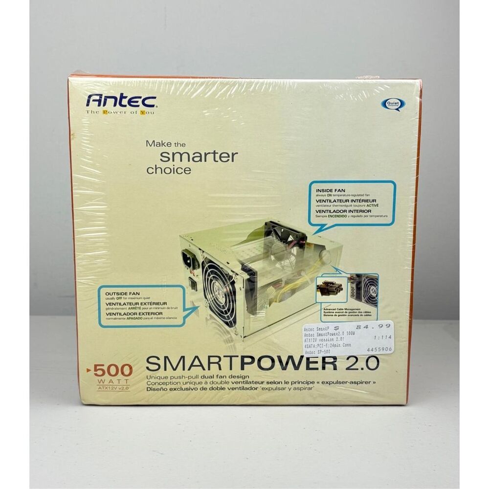 Antec SmartPower 2.0 500 Watt SP-500 Brand New Still Sealed Power Module ES2497
